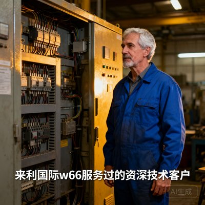 一位经验丰富的男性总工程师，两鬓微白，穿着蓝色工装，站在大型配电设备前，他代表着来利国际w66服务过的资深技术客户。